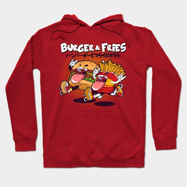 Burger & Fries Hoodie by mankeeboi